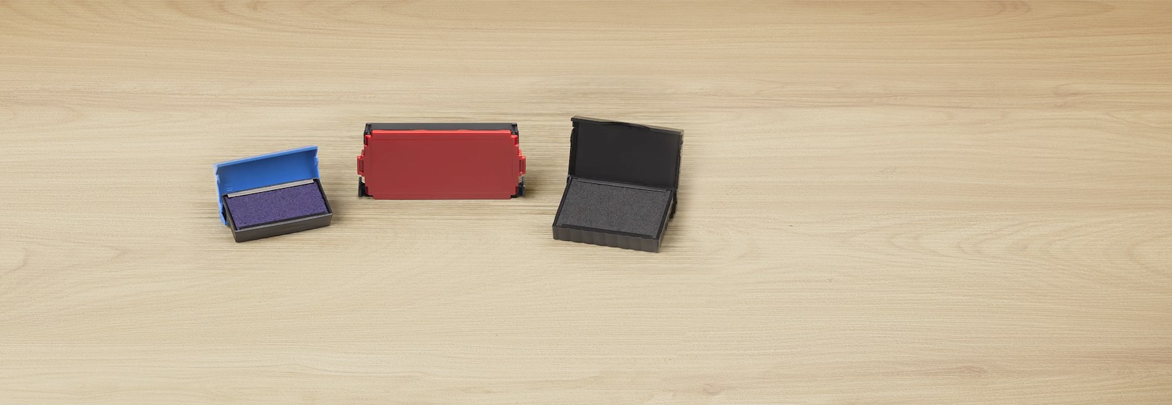 Selfinking Stamp Ink pads & Refill Stamp Pads Blue, Black & Red Ink